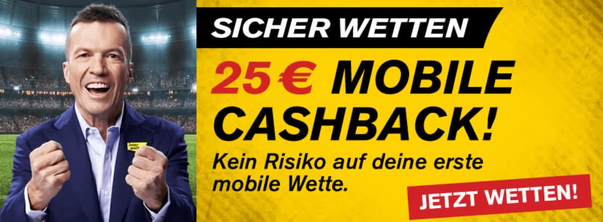 Interwetten Mobile Cashback 25 Euro